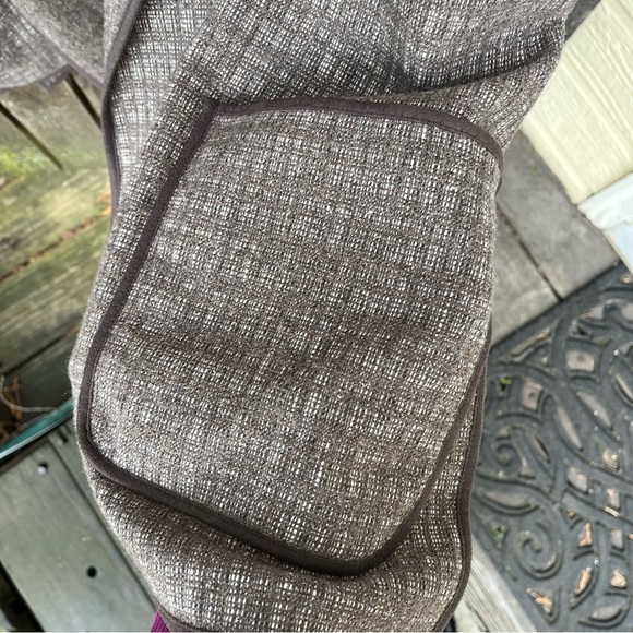 Greylin Anthropologie Wool Blend Brown Woven Short Sleeve Open Cardigan Sz S - Picture 9 of 14